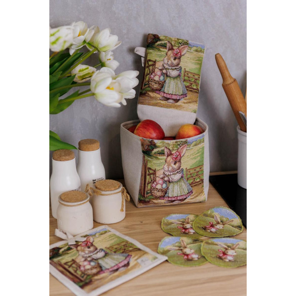 Фото - Набор салфеток под чашку Прованс Пасхальный гобеленовый набор Настроение D11 см (044364)