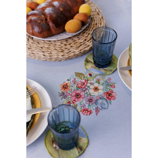 Фото - Набор салфеток под чашку Прованс Пасхальный гобеленовый набор Настроение D11 см (044364)