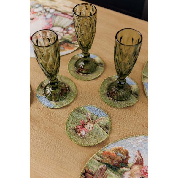 Фото - Набор салфеток под чашку Прованс Пасхальный гобеленовый набор Настроение D11 см (044364)