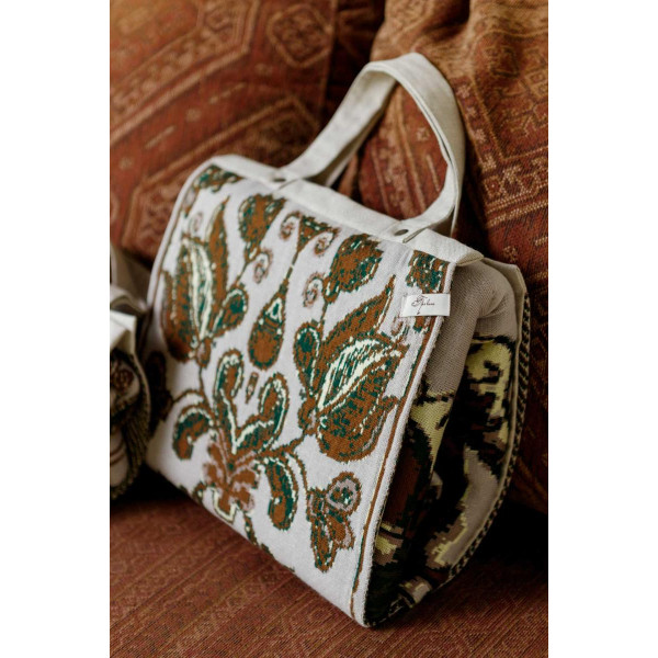 Фото - Плед односпальний Прованс В'язаний в українському стилі Косівські мотиви 120х180 см (044461)