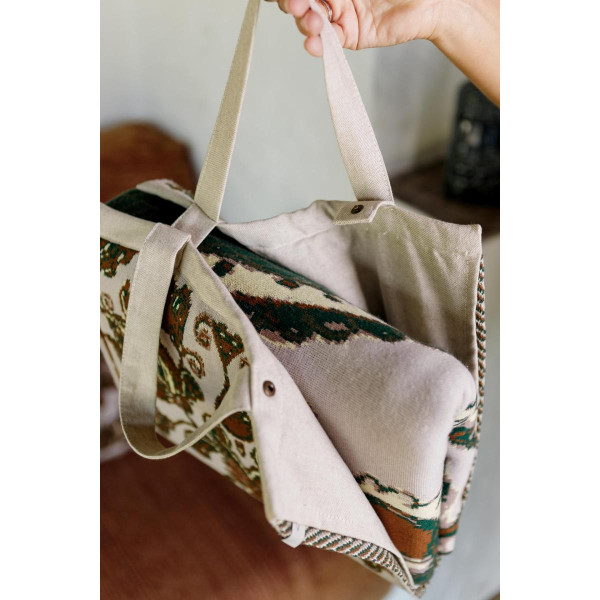 Фото - Плед односпальний Прованс В'язаний в українському стилі Косівські мотиви 120х180 см (044461)