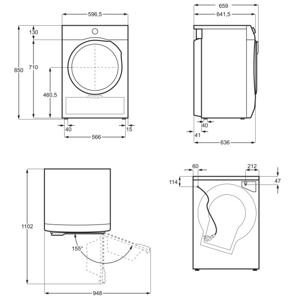 Фото - Комплект техніки Electrolux Пральна машина з фронтальним завантаженням + Сушильна машина + Комплект кріплень для встановлення в колону Electrolux EW6F3414UU + EW7D394U + E1WYHSK2