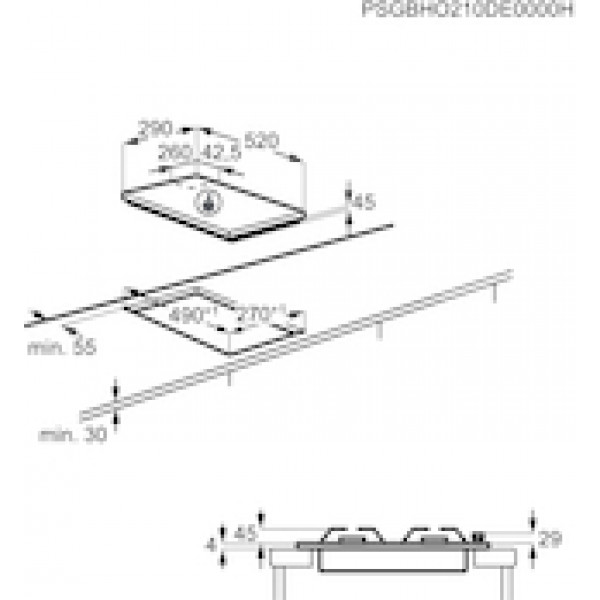Фото - Варочная панель газовая Electrolux EGC3322NVK