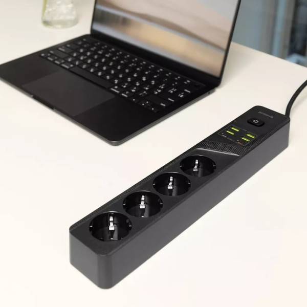 Фото - Сетевой фильтр Proove Power Strip P-04 4 sockets+4 USB+2 Type-C 3 м Black (PSP442430001)