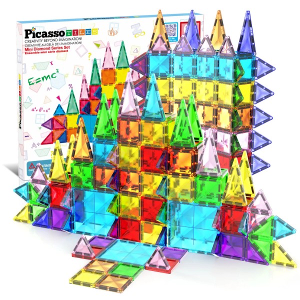 Фото - Магнитный конструктор Picasso Tiles MINI DIAMOND SERIES SET 60 деталей (22303)