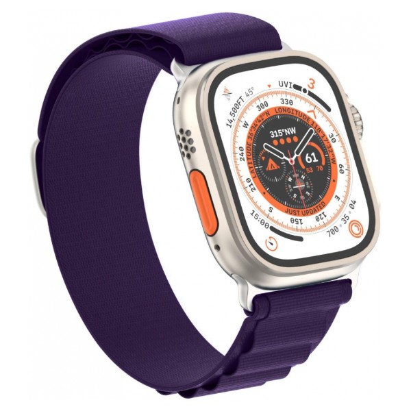 Фото - Ремінець для смарт-годинника Armorstandart Alpina Band for Apple Watch All Series 42/44/45/49 mm Purple (ARM74199)