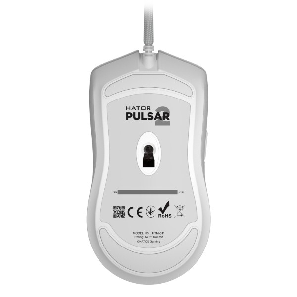 Фото - Мышь проводная игровая Hator Pulsar 2 USB White (HTM-511)