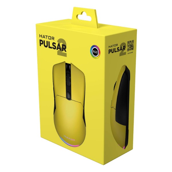 Фото - Мышь проводная игровая Hator Pulsar 2 Yellow (HTM-512)