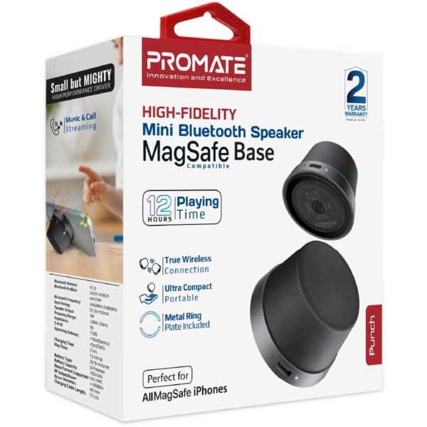 Фото - Уцінка - Портативна акустика Promate punch.black
