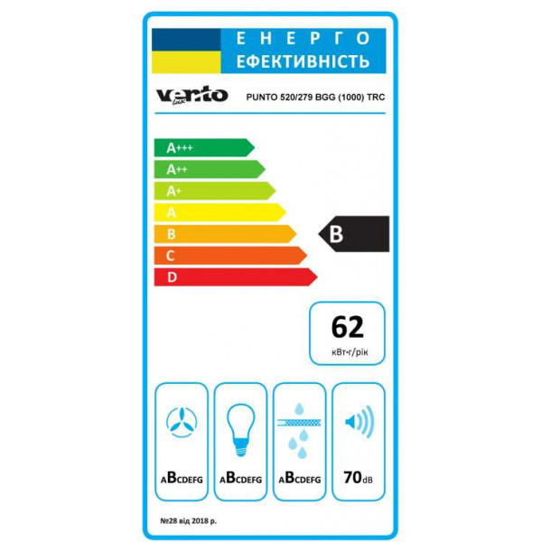 Фото - Вытяжка встраиваемая Ventolux PUNTO 520/279 BGG (1000) TRC