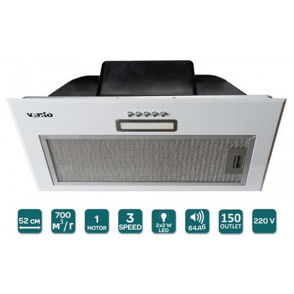 Фото - Витяжка вбудована Ventolux PUNTO 52 WH (700) PB PC