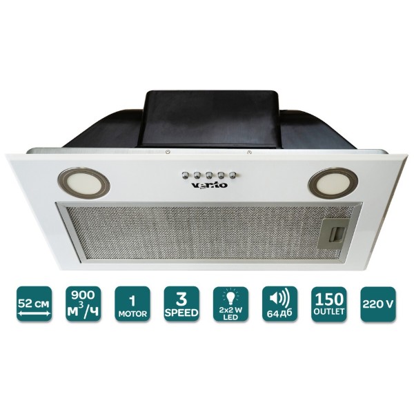 Фото - Вытяжка встраиваемая Ventolux PUNTO 52 WH (900) PB PC