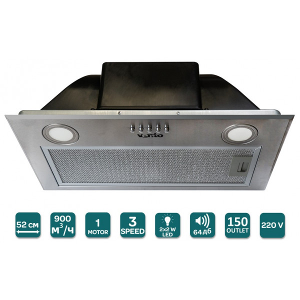 Фото - Вытяжка встраиваемая Ventolux PUNTO 52 X (900) PB PC