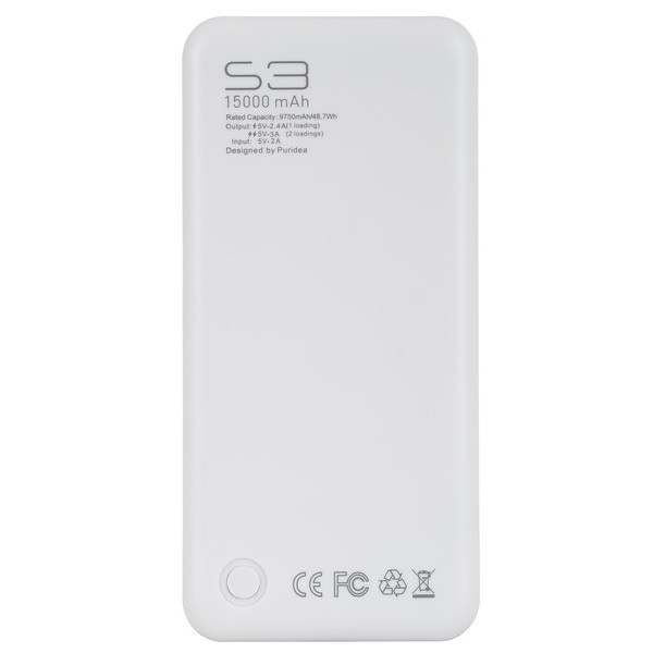 Фото - Батарея мобильная Puridea S3 15000mAh Rubber Black-White