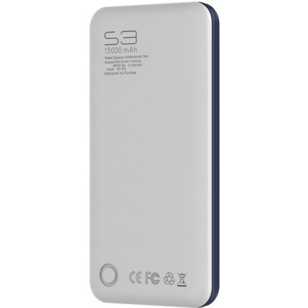 Фото - Батарея мобильная Puridea S3 15000mAh Rubber Blue-White