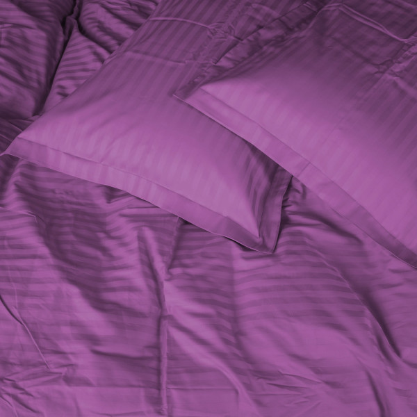 Фото - Комплект постільної білизни дитячий MirSon Satin Stripe 30-0009 Purple 110х140 (2200005246139)