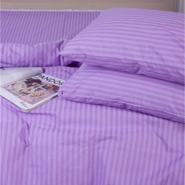 Фото - Наволочка MirSon Ranforce Elite 17-0618 Stripe Purple 70х70 см (2200008203122)