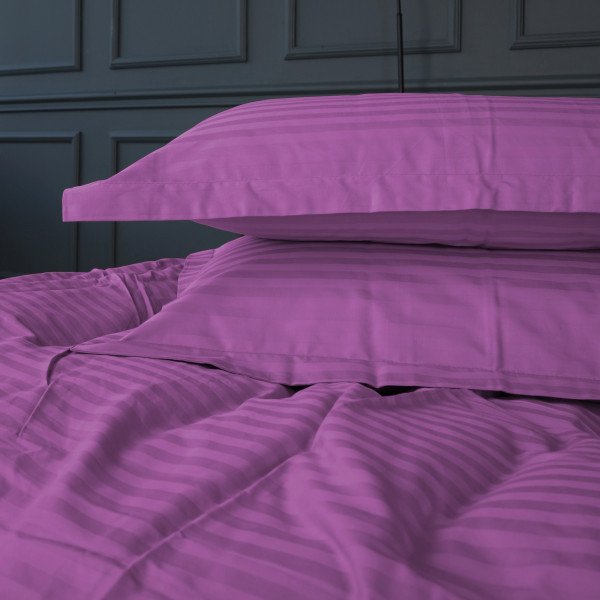 Фото - Комплект постільної білизни дитячий MirSon Satin Stripe 30-0009 Purple 110х140 (2200005246139)