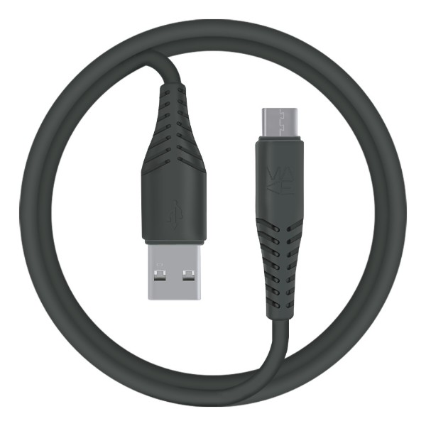 Фото - Кабель MAKE USB to MicroUSB 2.4A 1м PVC Black (MCB-MP1BK)