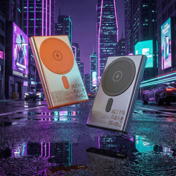 Фото - Батарея мобильная HOCO Q32 Bird PD20W Magnetic Wireless (5000 mAh) Metal Grey (714869)