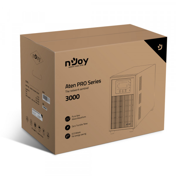 Фото - Джерело безперебійного живлення Njoy Aten Pro 3000 (PWUP-OL300AP-AZ01B)