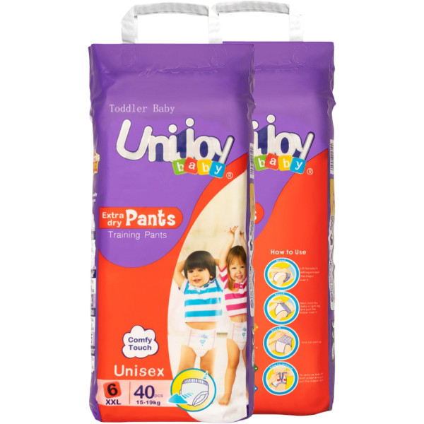 Фото - Одноразові підгузки-трусики Unijoy Soft Diapers XXL 15-19 кг 40 шт. (6973920540724)