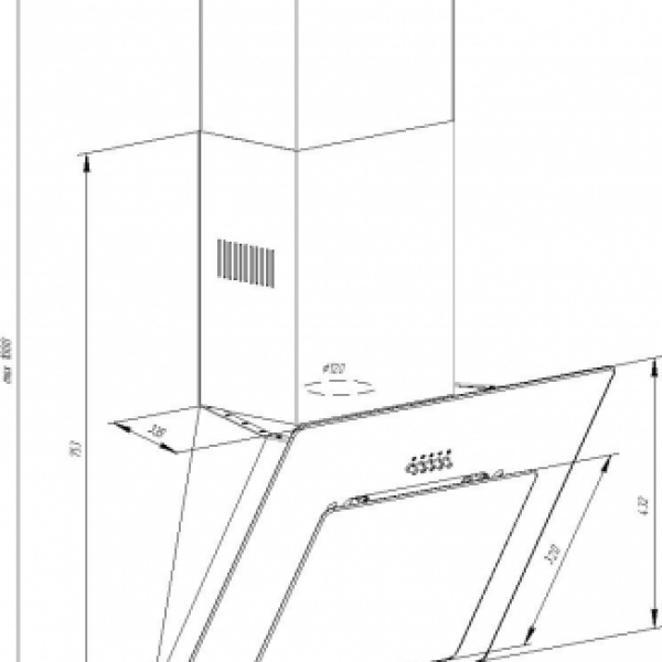 Фото - Вытяжка декоративная Pyramida NR 60 M WH