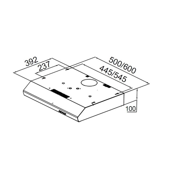 Фото - Вытяжка традиционная Pyramida UX 60 BL
