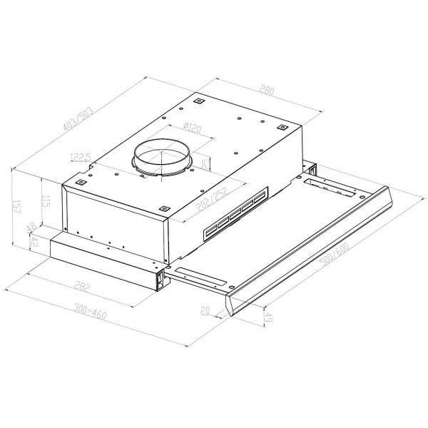 Фото - Витяжка вбудована Pyramida TLX1-60 WH