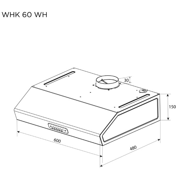 Фото - Витяжка традиційна Pyramida WHK 60 WH
