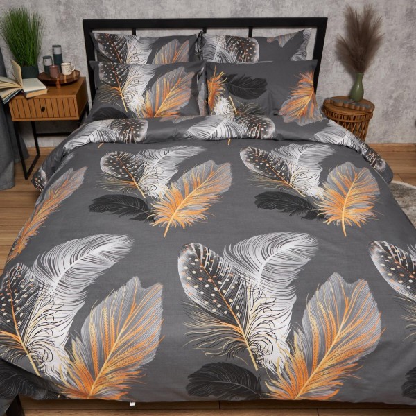 Фото - Комплект постільної білизни Moon&Star Бязь Gold Люкс Mystic Feathers 143х210 см нав. 70х70 2 шт. (MS-890000362)