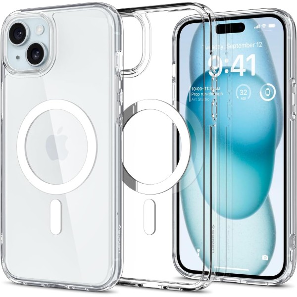 Фото - Чохол для смартфону Spigen for Apple iPhone 15 Plus Ultra Hybrid MagFit, White (ACS06660)