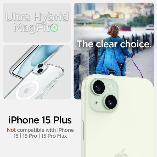 Фото - Чохол для смартфону Spigen for Apple iPhone 15 Plus Ultra Hybrid MagFit, White (ACS06660)