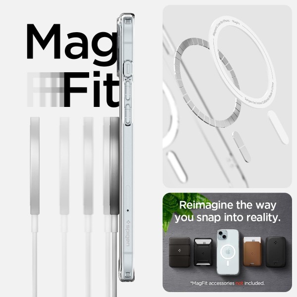 Фото - Чохол для смартфону Spigen for Apple iPhone 15 Plus Ultra Hybrid MagFit, White (ACS06660)