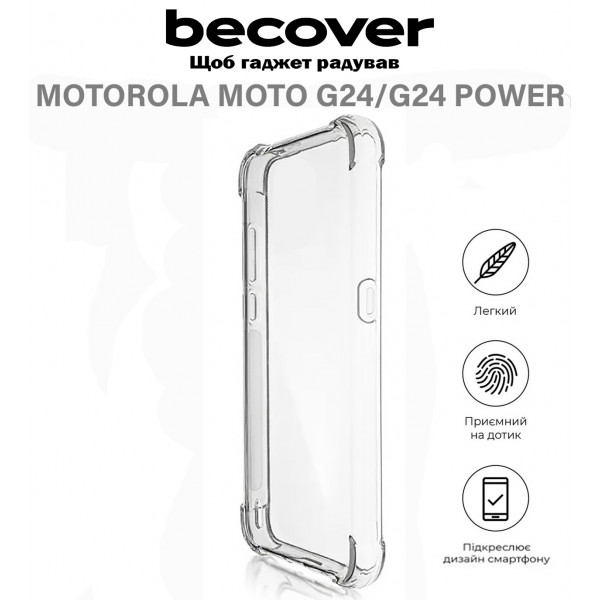 Фото - Чохол для смартфону BeCover Anti-Shock for Motorola Moto G24/G24 Power Clear (710720)