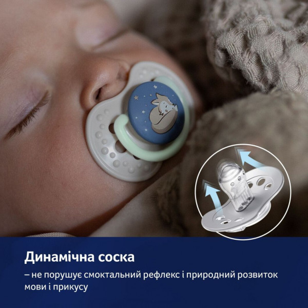 Фото - Симетрична пустушка Lovi 6-18 м. 2 шт. Night&Day Boy (22/915boy)