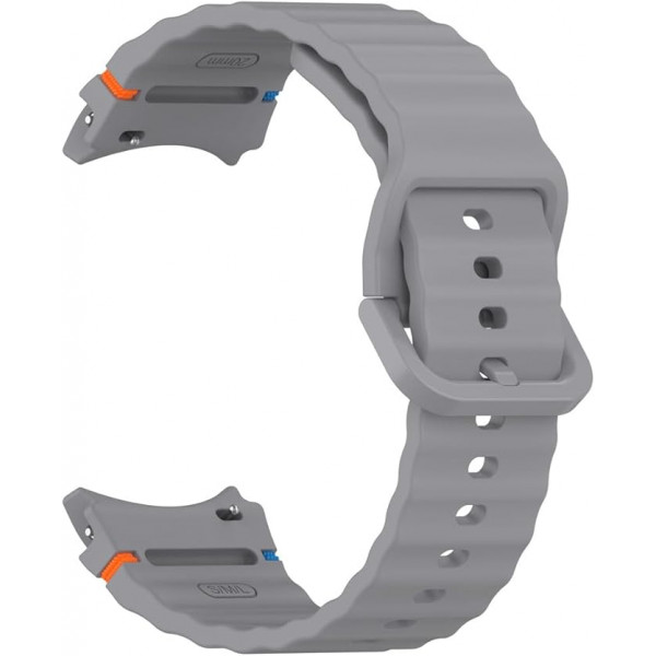 Фото - Ремінець для смарт-годинника BeCover Ribbed Tape for Samsung Galaxy Watch (20mm) 3 41mm/4 40mm-44mm/5 40-44mm/6 40-44mm/7 40-44mm Gray (712042)