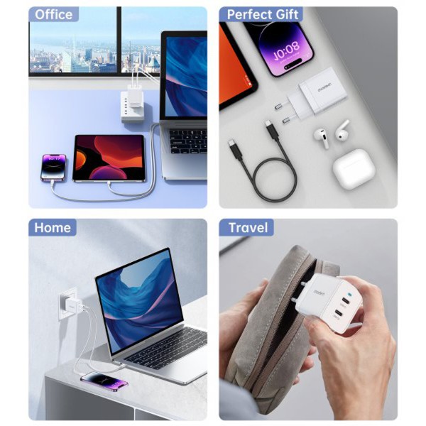 Фото - Сетевое зарядное устройство Choetech 2 USB-C 40W (Q5006-EU-WH)