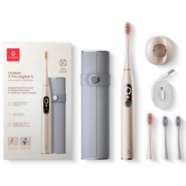 Фото - Зубная щетка электрическая Oclean X Pro Digital Set Electric Toothbrush Champagne Gold (6970810552577)