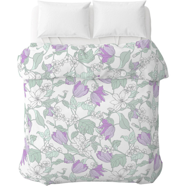 Фото - Підковдра полуторна Home Line бязь 145х215 весняний вечір лілово-ментоловий (173860) Фото - Підковдра полуторна Home Line бязь 145х215 весняний вечір лілово-ментоловий (173860)