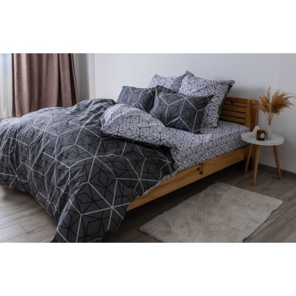 Фото - Комплект постільної білизни ТЕП Quadro Star Grey (2-00880_25736)