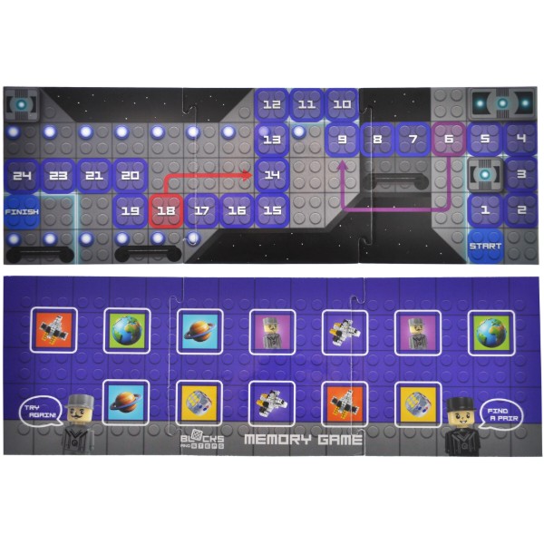 Фото - Пластиковый конструктор qbee Block&Steps: Звездный Корабль + ходилка и мемори игра 3в1, 40дет. (QB300-105)