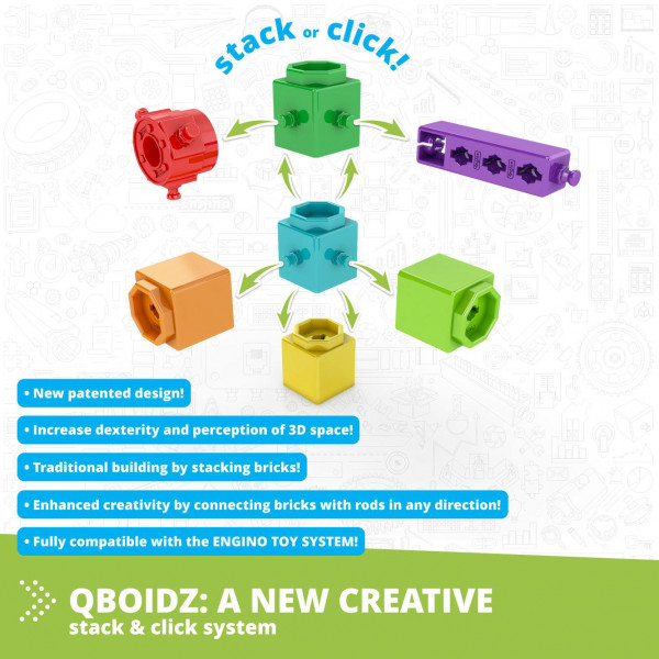 Фото - Пластиковий конструктор Engino Qboidz Фермерський трактор з 10 бонусними моделями (QB50)