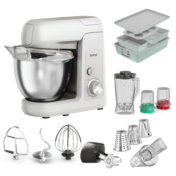 Фото - Комплект техники Tefal Кухонная машина и комбайн + Форма для приготовления Tefal QB525B38  + J175S504 CERAMIK 5 пр.