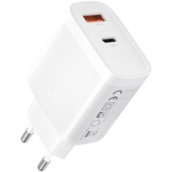 Фото - Сетевое зарядное устройство XO PD30W/QC18W 1USB-C+1USB-A fast charging (XO-QC16)