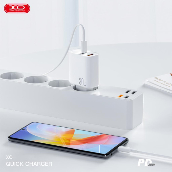 Фото - Сетевое зарядное устройство XO PD30W/QC18W 1USB-C+1USB-A fast charging (XO-QC16)