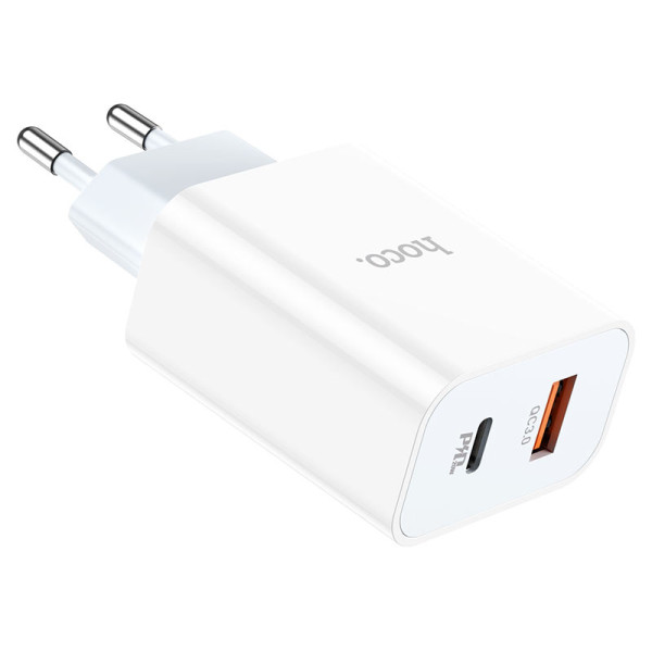 Фото - Сетевое зарядное устройство HOCO C97A PD20W+QC3.0 charger White (6931474766076)