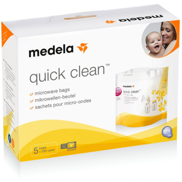 Фото - Пакети для стерилізації Medela Quick Clean Microwave Bags 5 шт. (008.0040)
