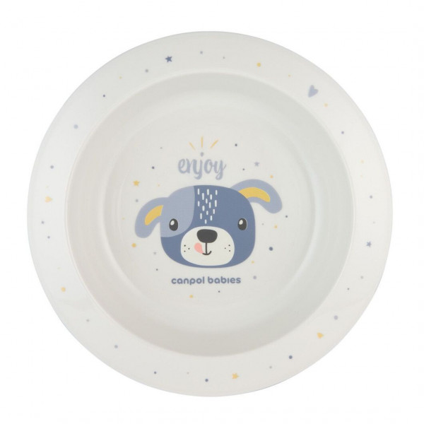 Фото - Тарілка обідня Canpol babies CUTE ANIMALS - блакитна (4/412_blu2)