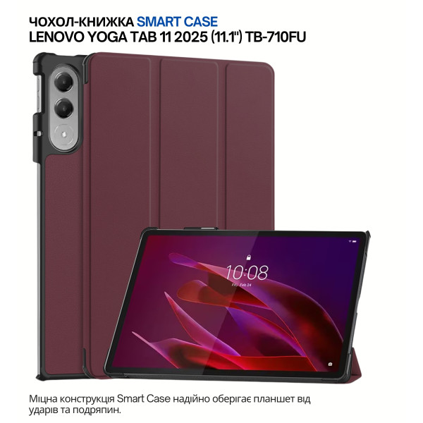 Фото - Чохол для планшета BeCover Smart Case for Lenovo Yoga Tab 11 2025 11.1" TB-710FU Red Wine (715095)